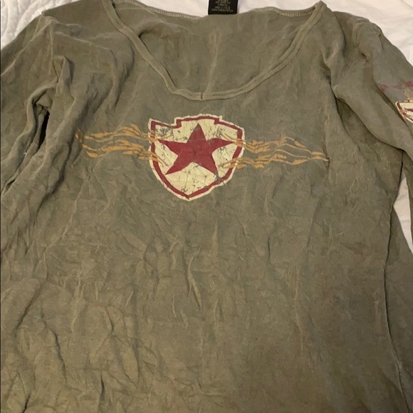 Military/Motorcycle theme 3/4 length long sleeve - Picture 2 of 4